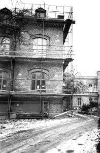 Kirurgens annex under ombyggnad, 1970-talet